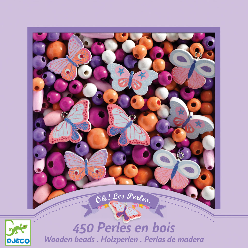 DJECO houten kralen vlinders 4 jr+