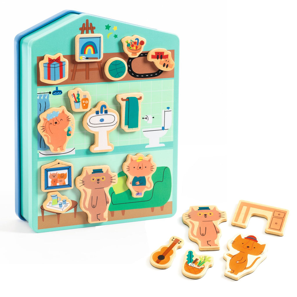 DJECO houten magneten InZeHouse 3 jr+