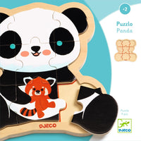 DJECO houten puzzel Panda 2 jr+ / 9 stks