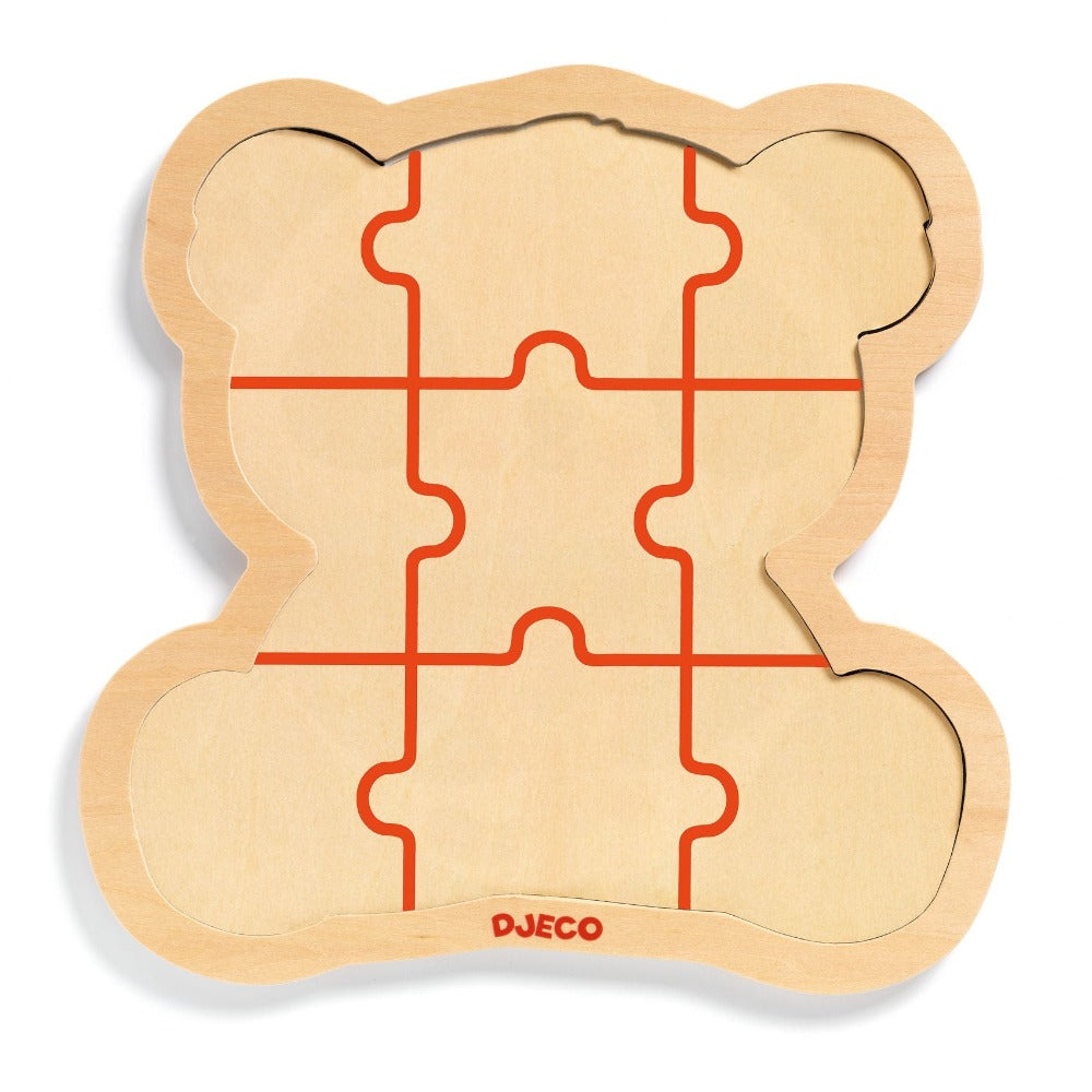 DJECO houten puzzel Panda 2 jr+ / 9 stks