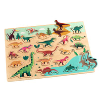 DJECO houten puzzel Dino 2 jr+ / 22 stks