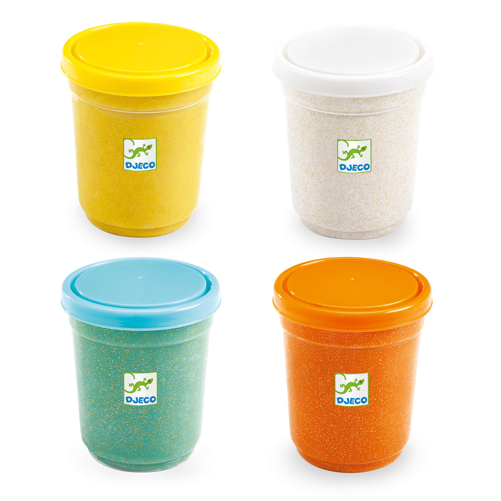 DJECO klei extra soft 4 kleuren glitter 18 mnd+ kopen