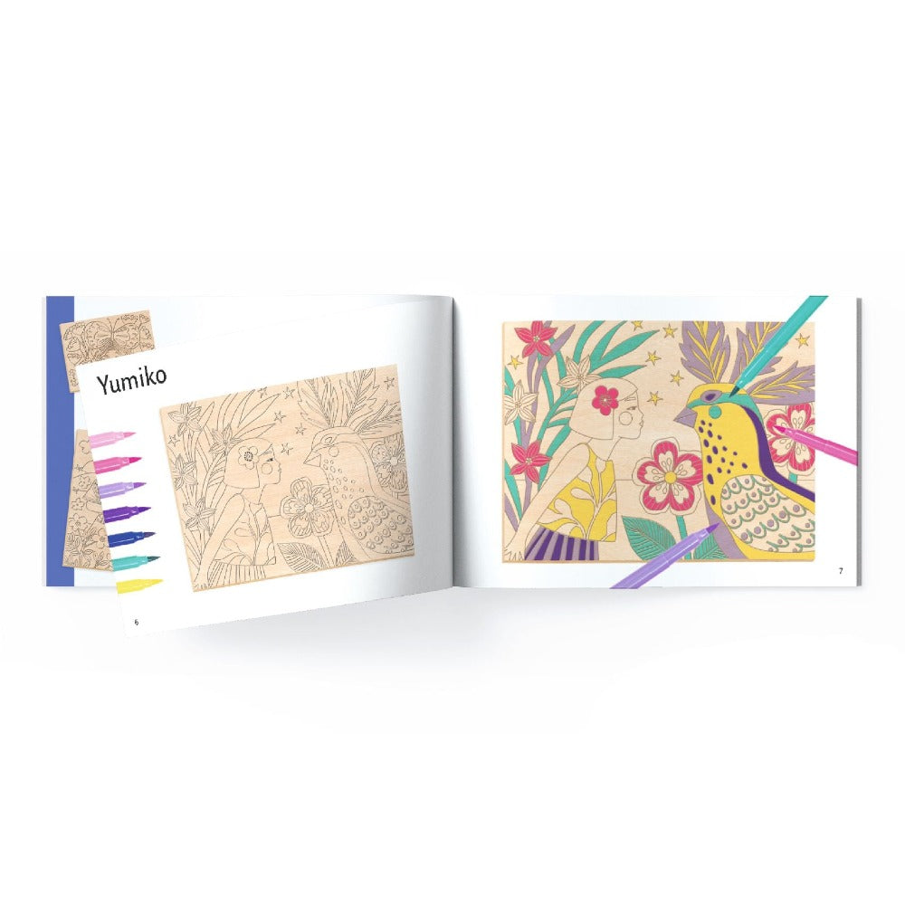 DJECO kleuren op hout Sweet girls 6 jr+ hout 