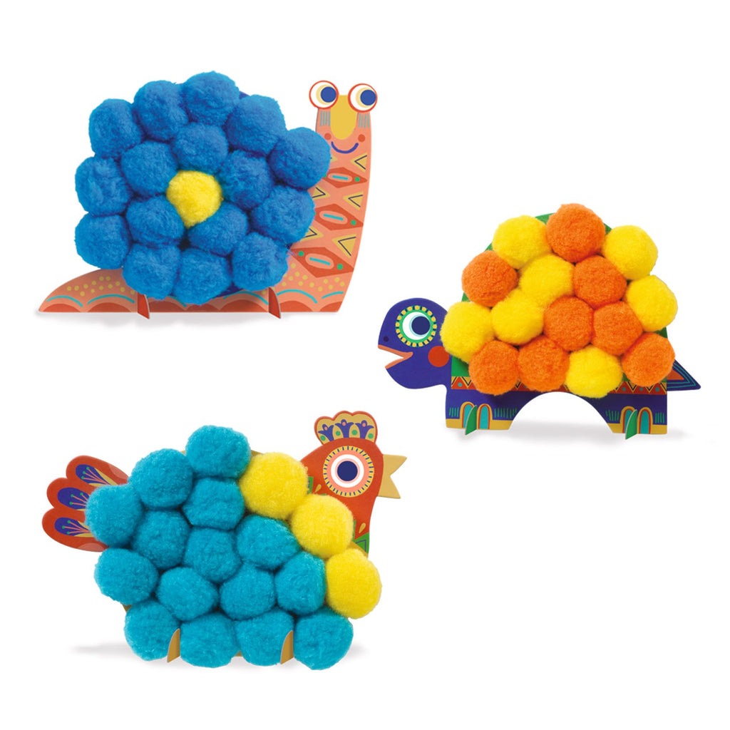 DJECO knutselen met pompoms dieren 18 mnd+ kopen