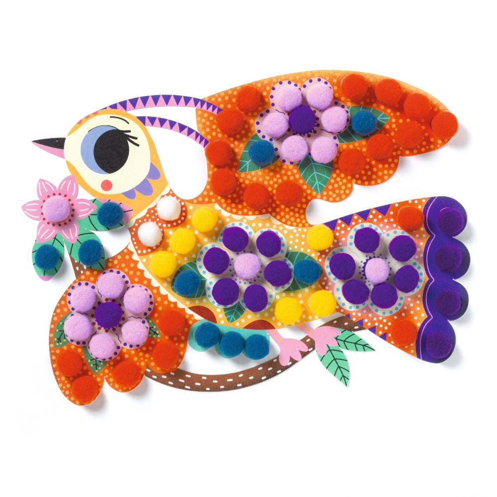 DJECO knutselen met pompoms kleurenfestijn 3 jr+