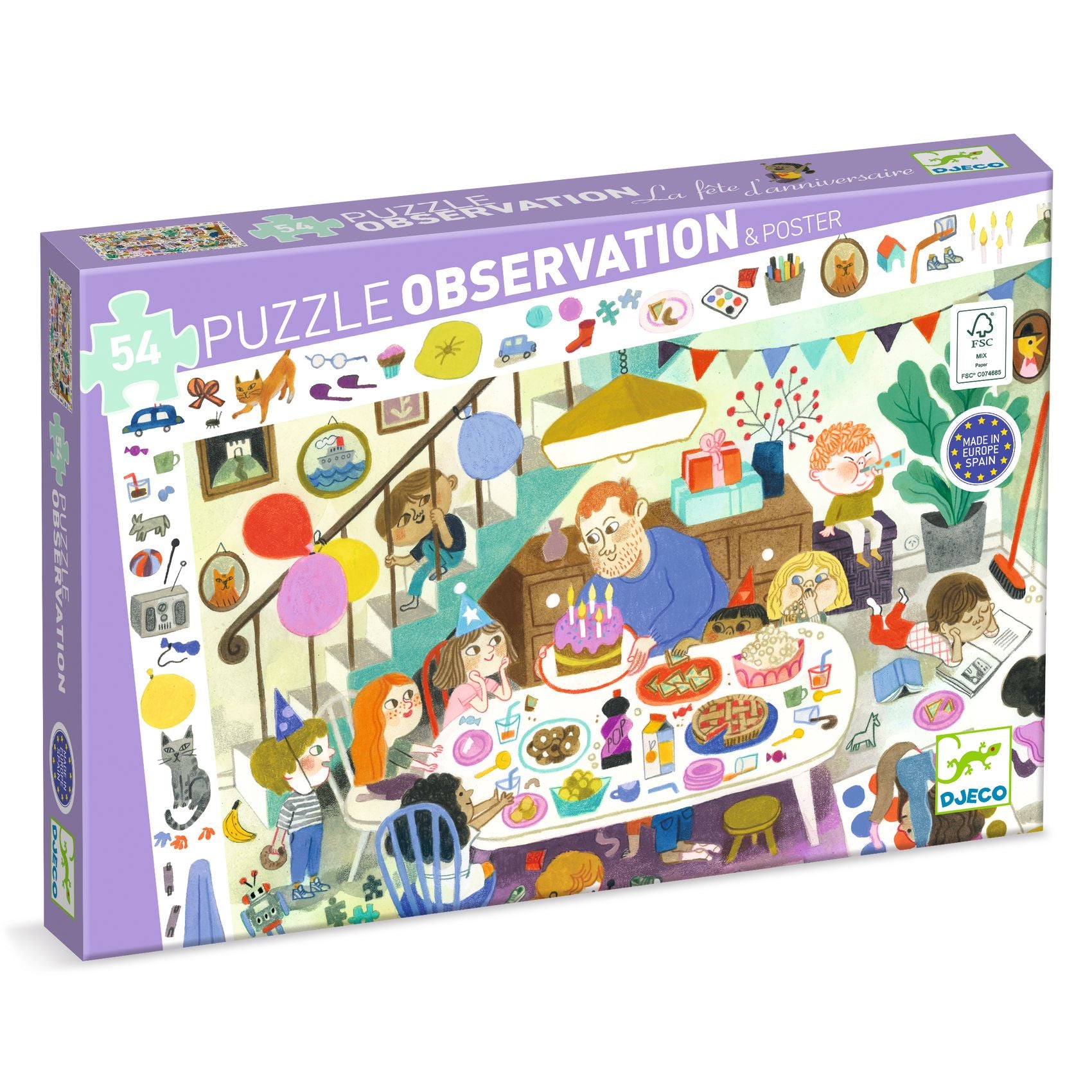 DJECO observatie puzzel birthday party  DJ07566