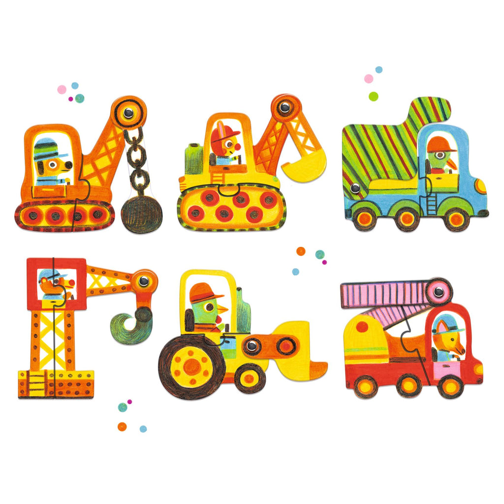 DJECO puzzel duo articulo voertuigen 2 jr+ 3070900081703