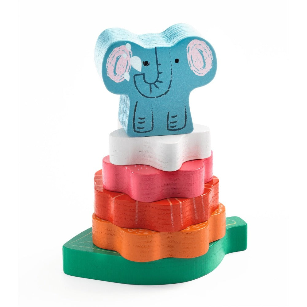 DJECO puzzel en stapeltoren Happy 18 mnd+