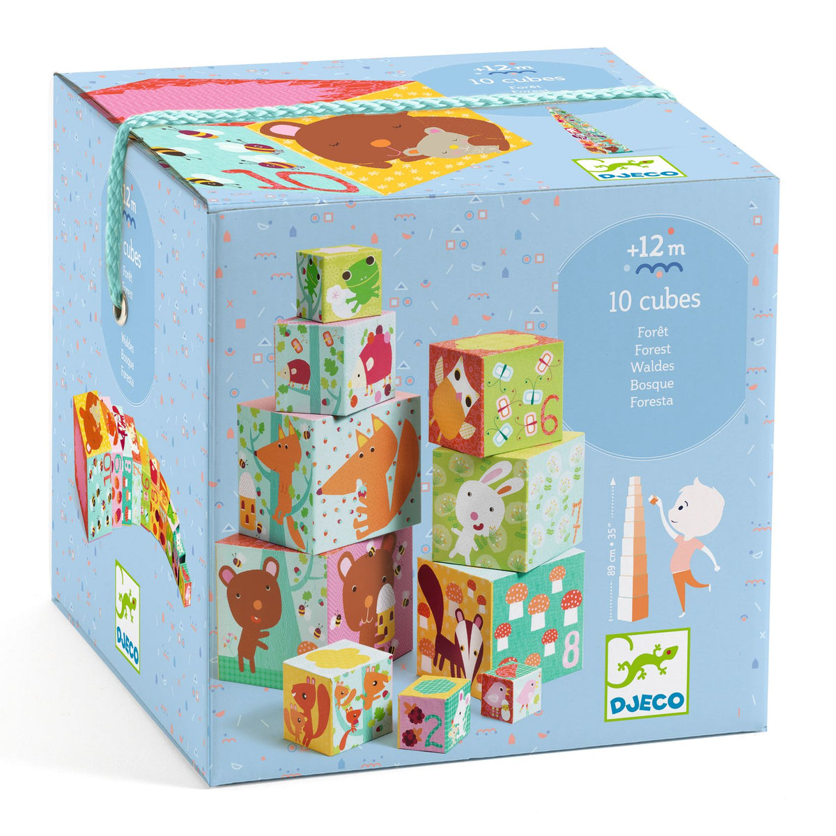 DJECO stapeltoren forest friends 12 mnd+ zwaar karton
