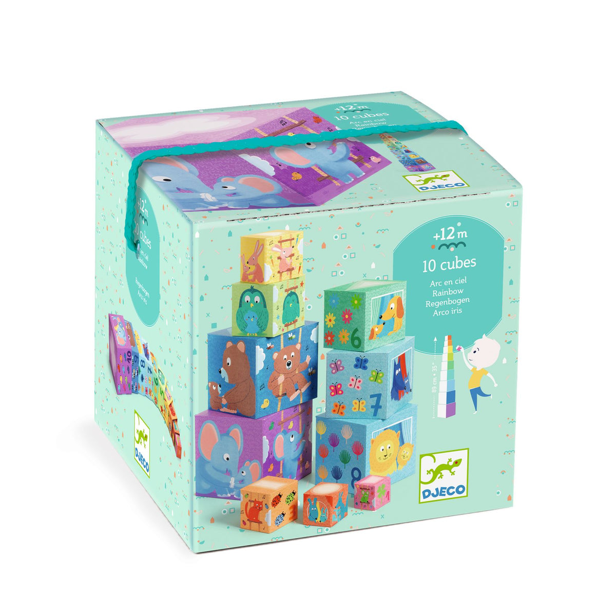 DJECO stapeltoren rainbow 12 mnd+