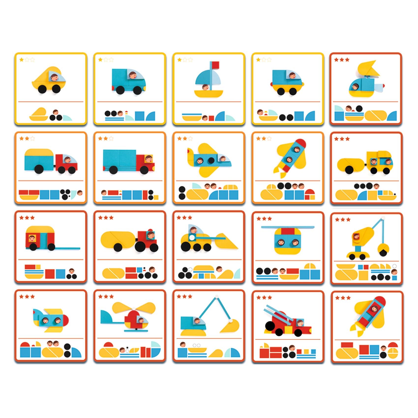 DJECO tangram puzzel Ze geo vroum 3 jr+