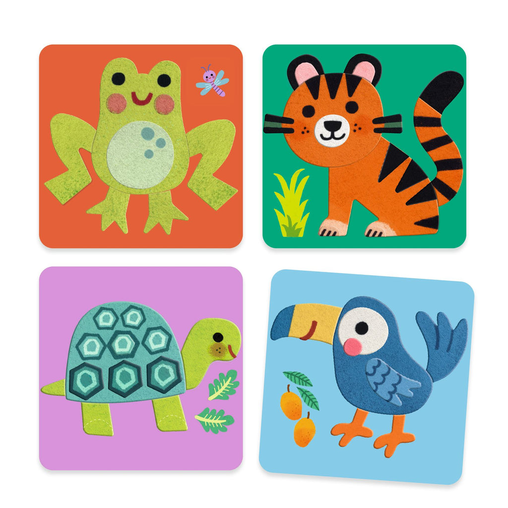 DJECO vilt collage's soft animals  18 mnd+ kopen
