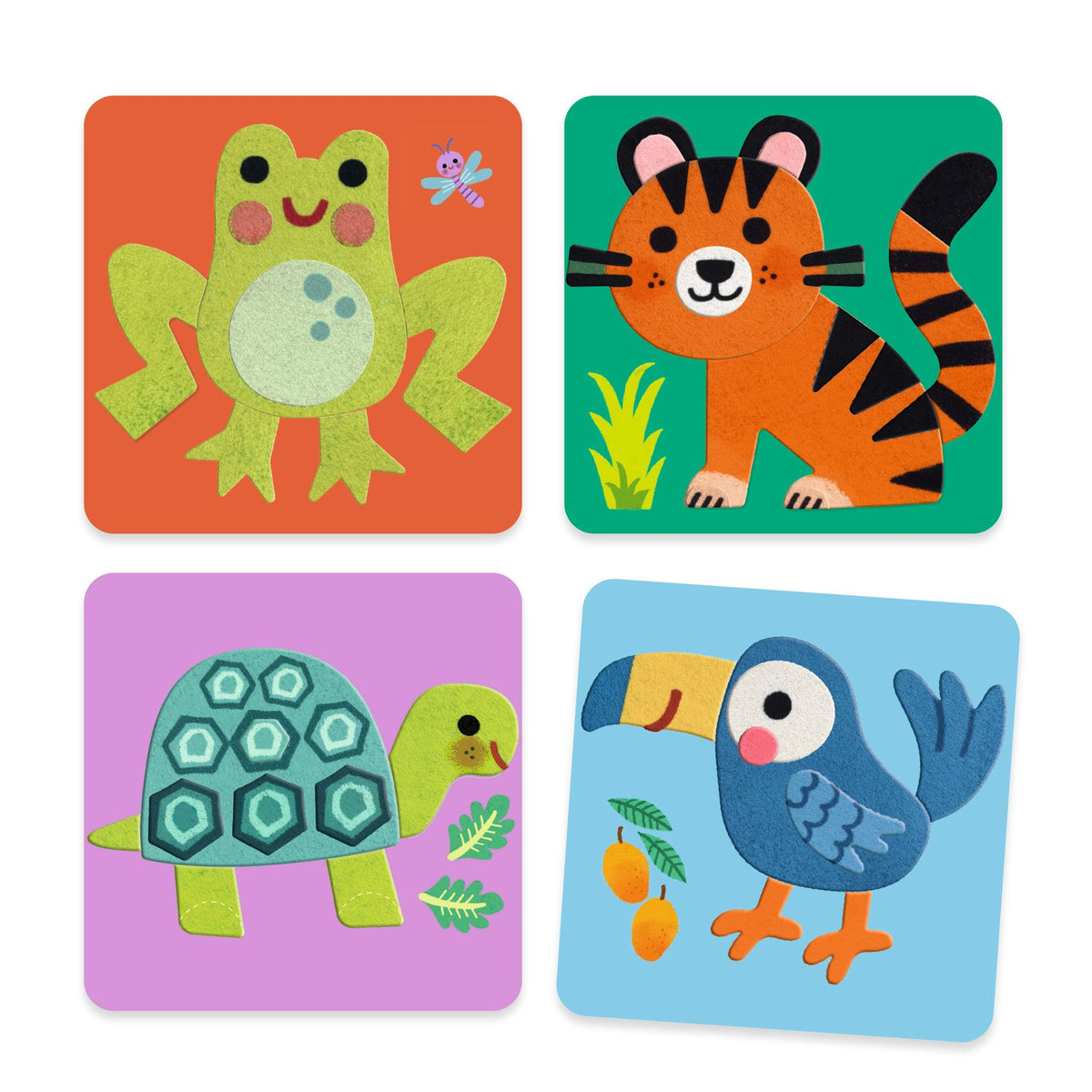 DJECO vilt collage's soft animals  18 mnd+