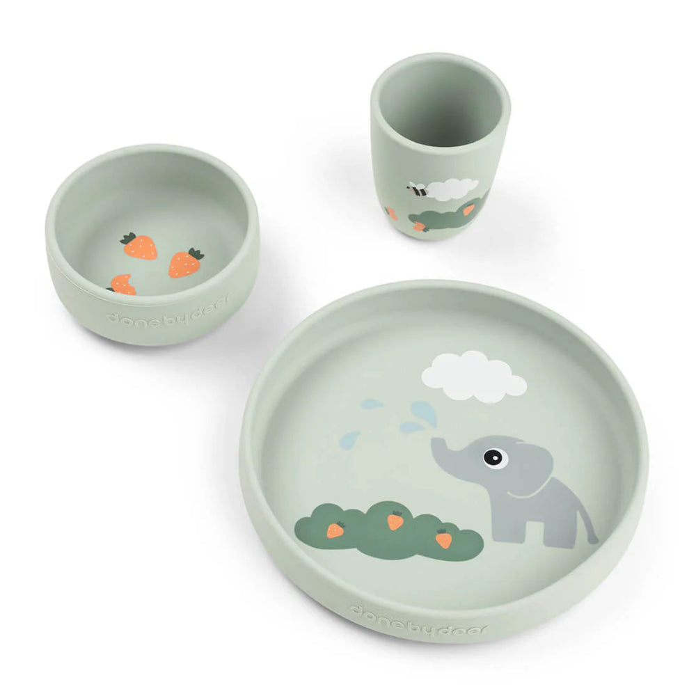 Done by Deer stick & stay babyservies set elphee green