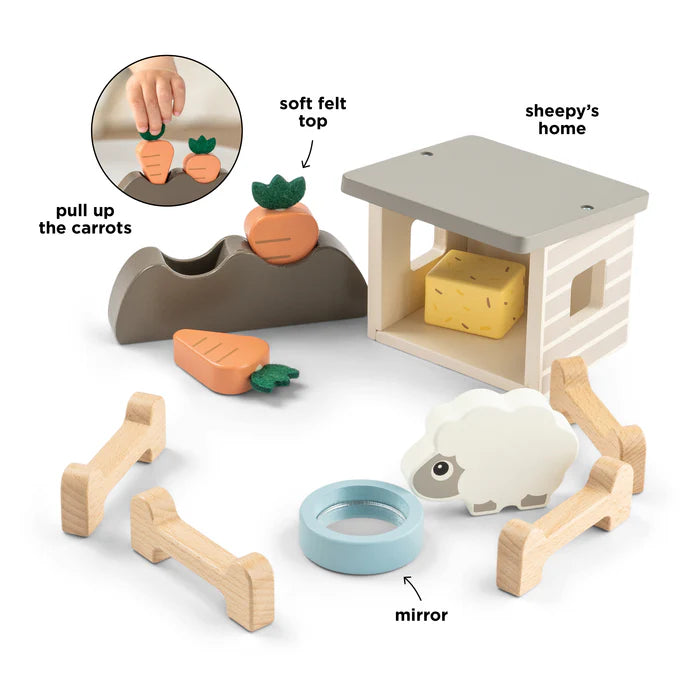 Done by Deer tiny farm houten speelset Sheepy 2 jr + Hout