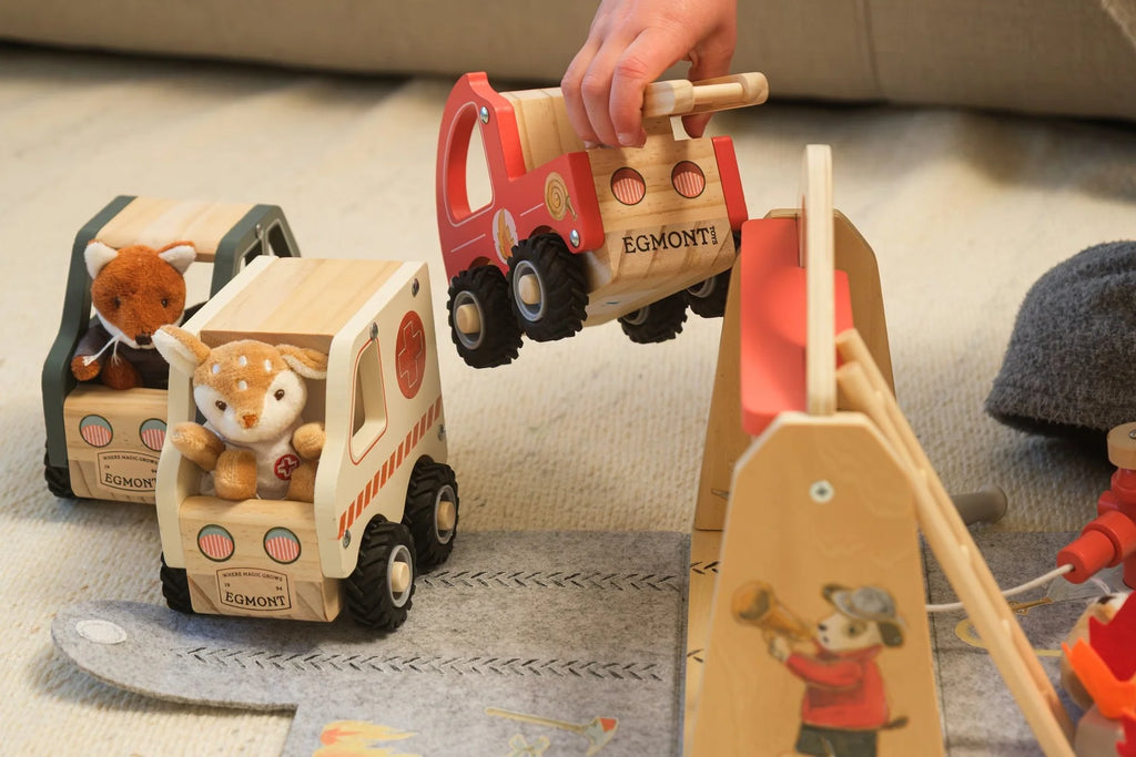 Egmont Toys vilten huisje brandweerkazerne met miniatuurvriendje 18 mnd+