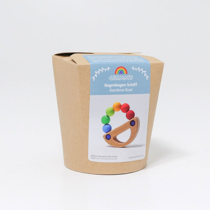 GRIMMS babyspeeltje regenboog boot  08126 e