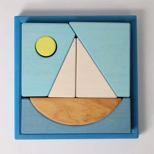 GRIMMS houten bouwset blauw 1jr 4048565436854 a