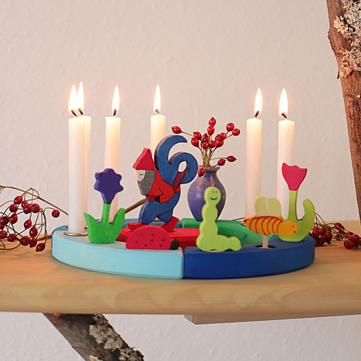 GRIMMS jaarring klein blauw groen 22 cmb