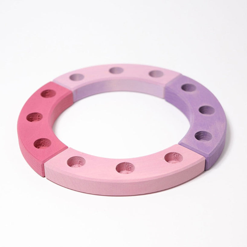 GRIMMS jaarring roze violet 22 cm 0212