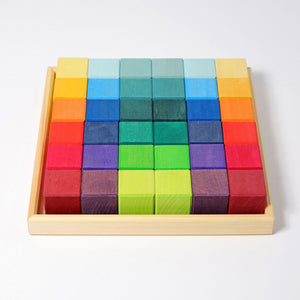 GRIMMS mozaiek blokkenset regenboog classic 1 jr+43110