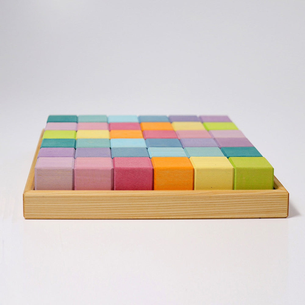 GRIMMS mozaiek blokkenset regenboog pastel 1 jr+ kopen