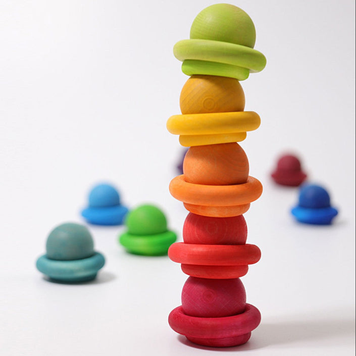 GRIMMS sorteerballen regenboog classic small 3 jr+10236d