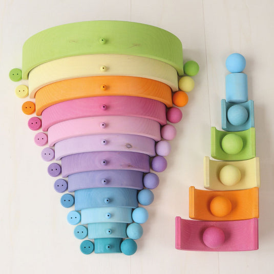 GRIMMS sorteerballen regenboog pastel 1 jr+10238