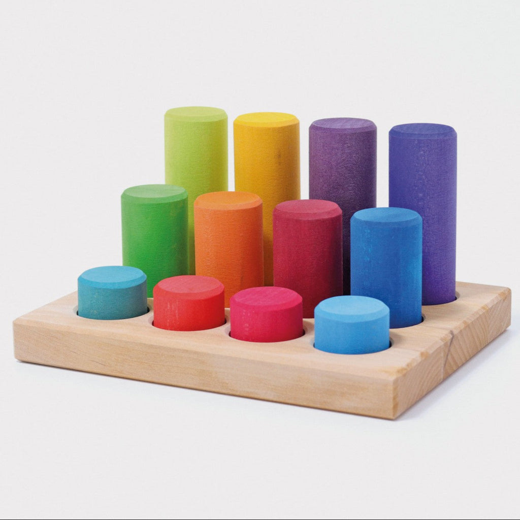 GRIMMS sorteerbord met staven regenboog classic 3 jr+