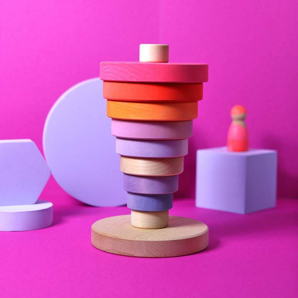 GRIMMS stapeltoren neon roze 1 jr+ kopen