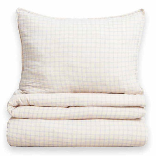 Garbo and Friends dekbedovertrek gingham blue 140x200
