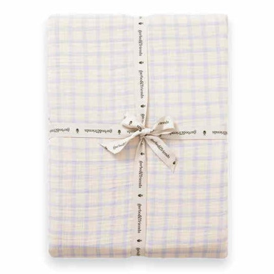 Garbo and Friends hoeslaken gingham blue 90x200