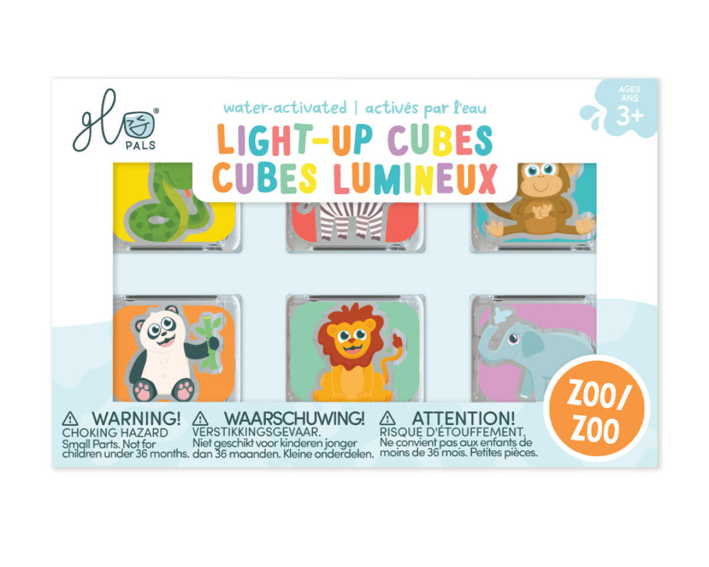 Glo Pals light up cubes zoo 6 stks 3 jr+
