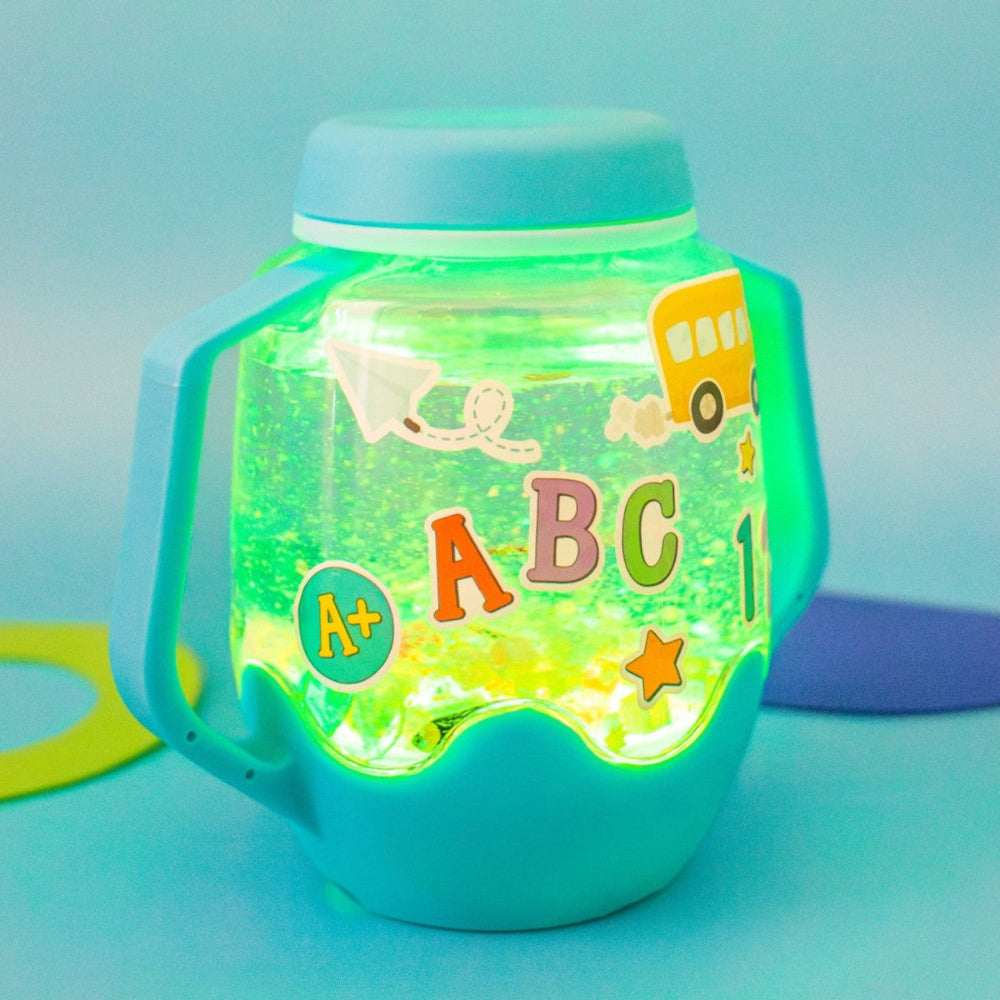 Glo Pals sensory jar DIY set abc 3 jr+GPJARSETBLUEb