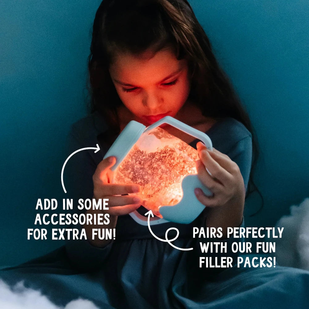 Glo Pals sensory play jar lichtblauw 18 mnd+ GPJARFROSTYBLUEb