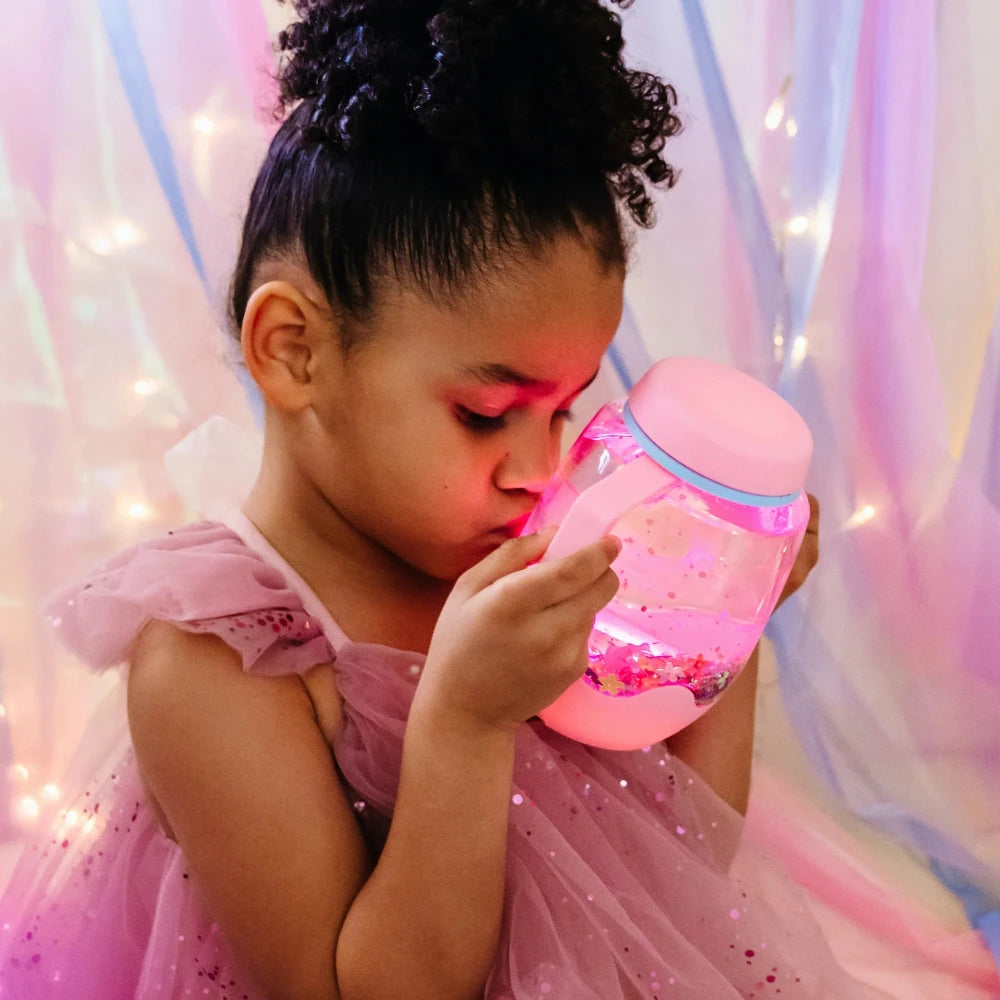 Glo Pals sensory play jar roze 18 mnd+ GPJARBUBBLEGUM