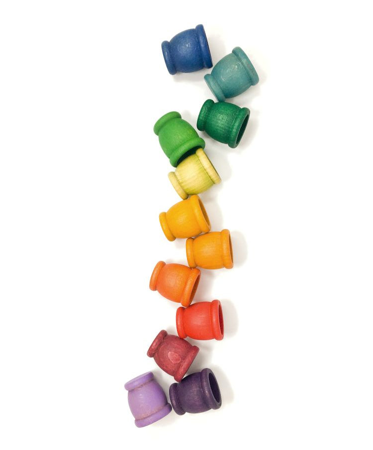 Grapat regenboog kuipjes mates 12 stks 10 mnd+ 8436580870658