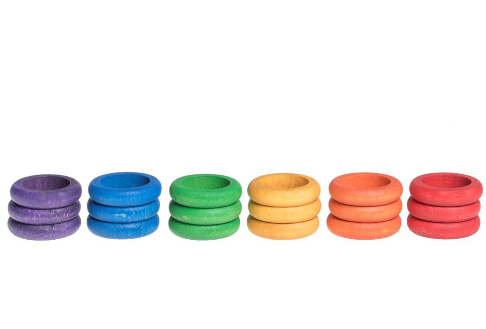 Grapat ringen 6 kleuren classic 18 stks 18 mnd+