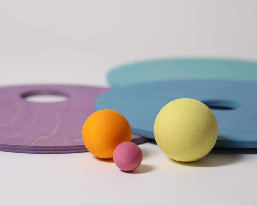 Grimms x Stapelstein Rolling Discs Cool Pastel3