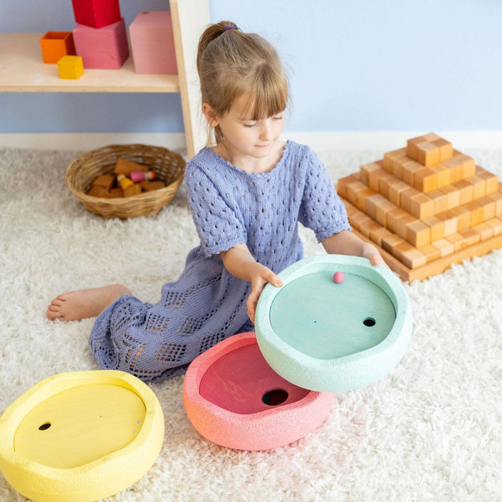 Grimms x Stapelstein Rolling Discs Cool Pastel6