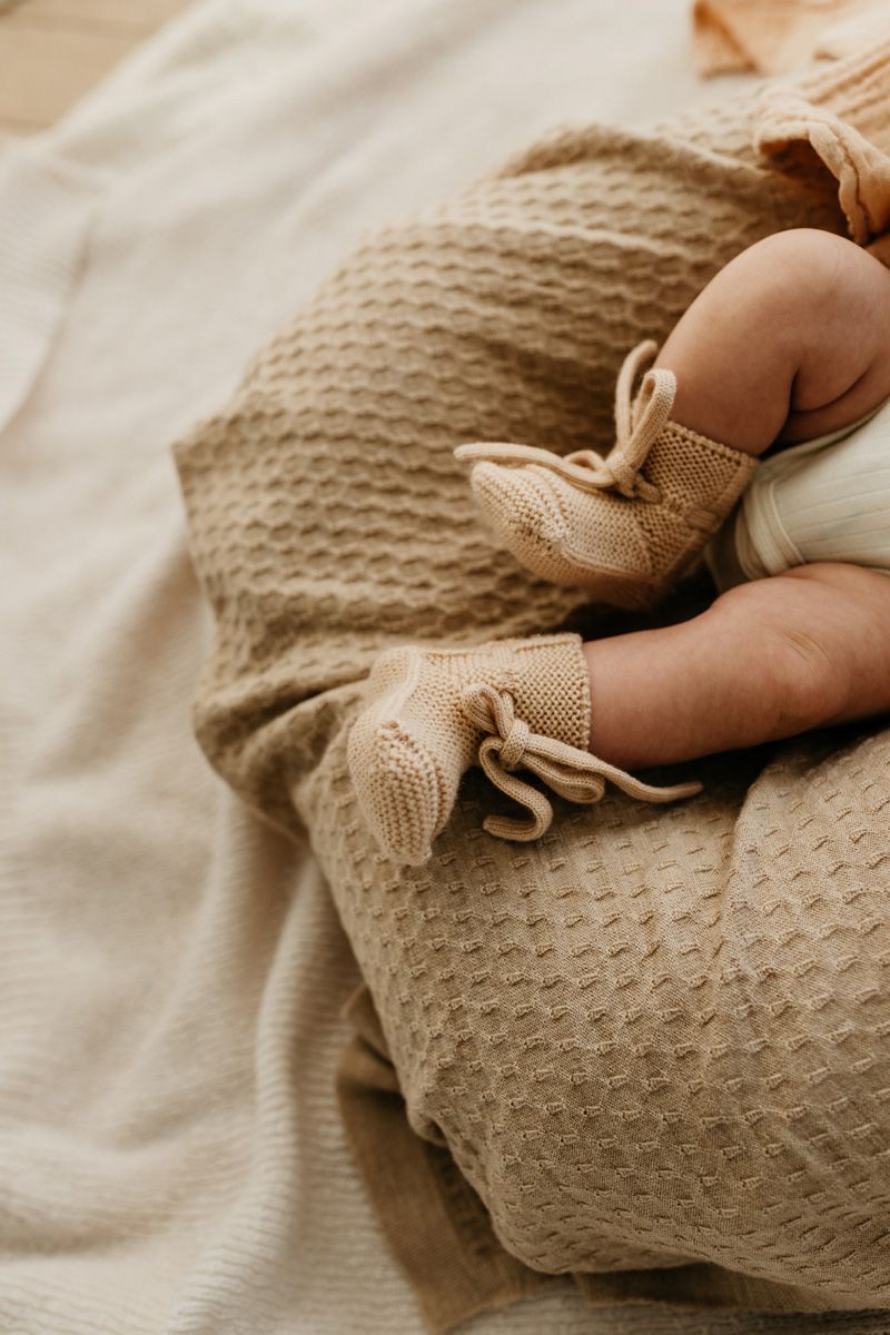 HVID deken Frankie sand 100% merino wol, fine Italian