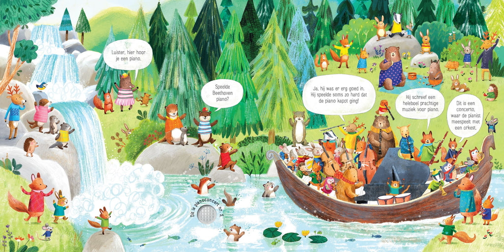 Het dierenorkest speelt Beethoven - geluidenboek 6 mnd+ 1700555
