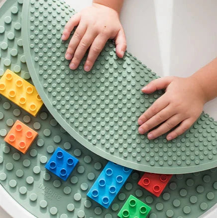 Inspire my play TRAY green building block mat