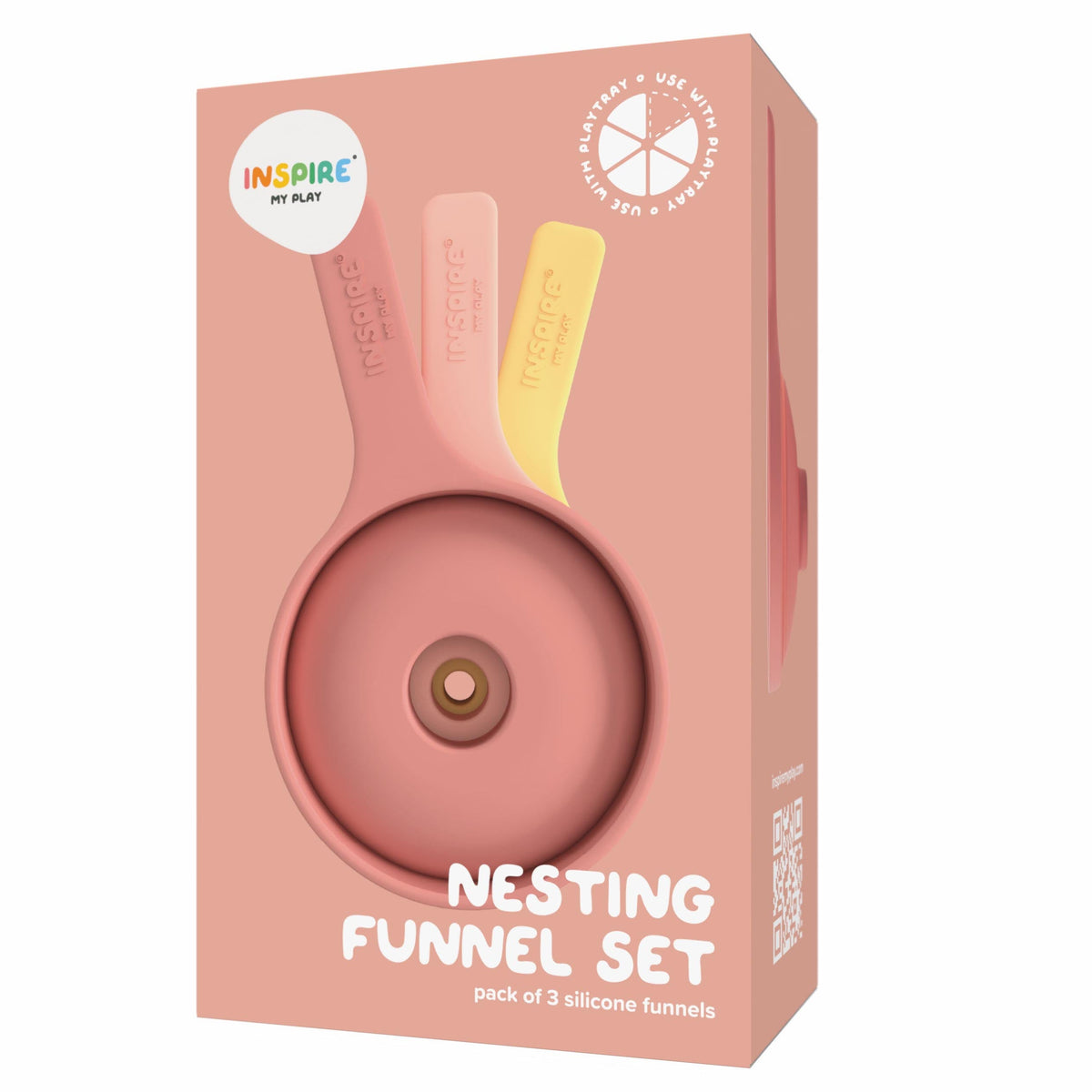 Inspire my play nesting funnel set coral yellow 18 mnd+ 5060812600329