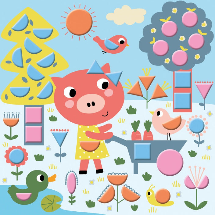 JANOD atelier knutselset geo stickers 3 jr+