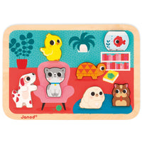 JANOD chunky puzzel huisdieren 18 mnd+