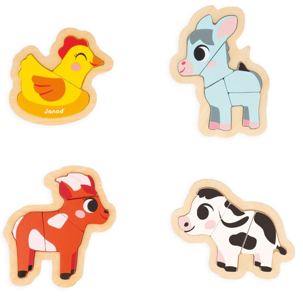 JANOD puzzel boerderij 18 m+ / 2-3-4-5 stks kopen