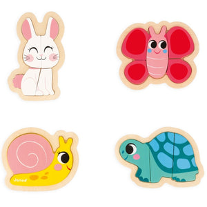 JANOD puzzel tuindieren 18 m+ / 2-3-4-5 stks