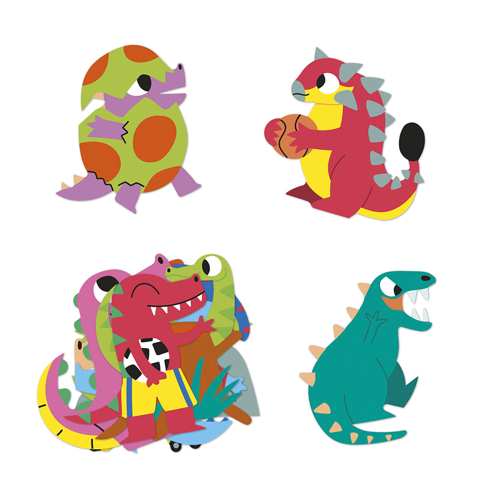 Janod stickers Dino 100 stks 3 jr+4