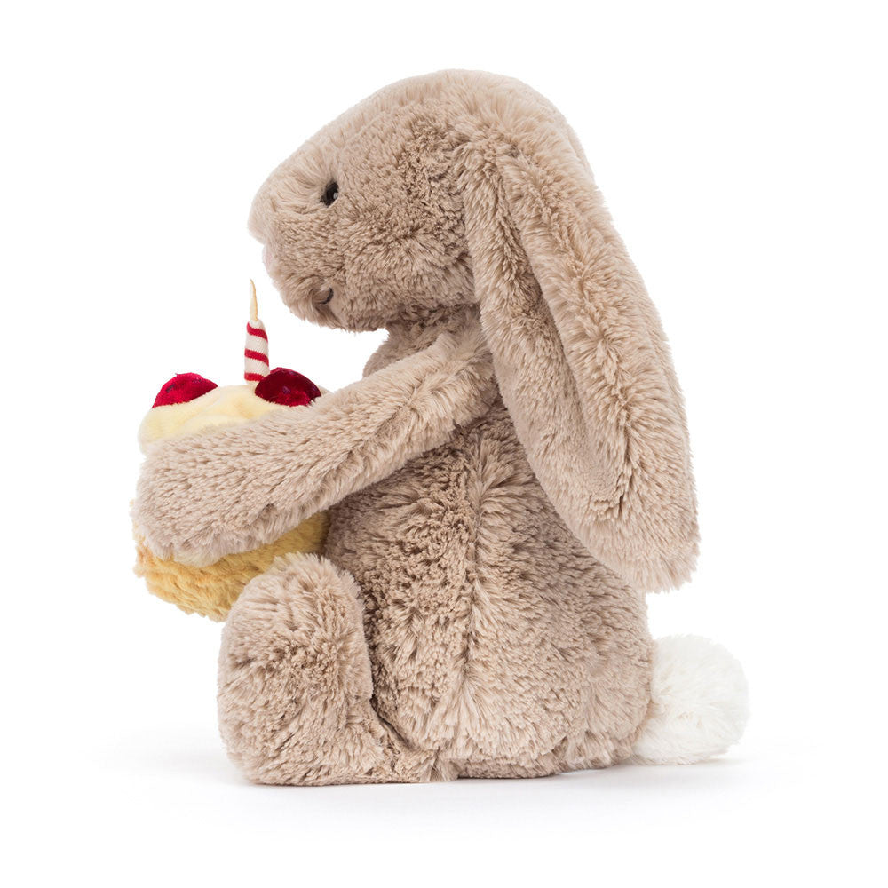 Jellycat knuffel Bashful Beige Bunny Birthday BAS3BEBB